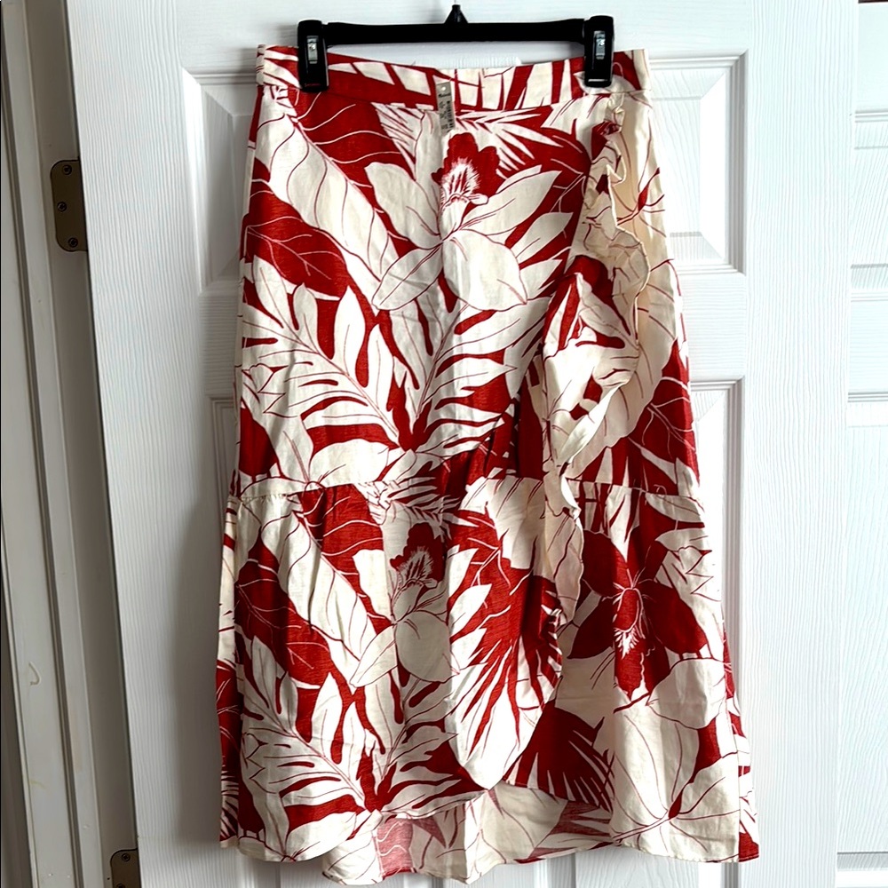 🌺NWT MADEWELL FLORAL RUFFLE SKIRT in Size 6